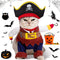 Funny Cat Pirate Costumes - Caribbean Style Pet Dressing up Cosplay Party Costume with Hat Small to Medium Dogs Cats Kitty Cute Fashion Prop Apparel for Halloween Christmas Party Accessories (S)