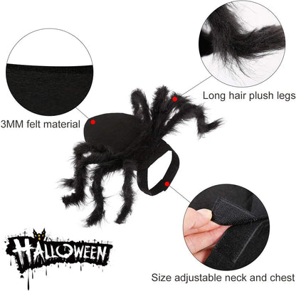 Halloween Dogs Cats Costume Spider Halloween Pets Accessories Decoration for Dogs Puppy Cats Halloween Cosplay Costumes for Cats and Dogs